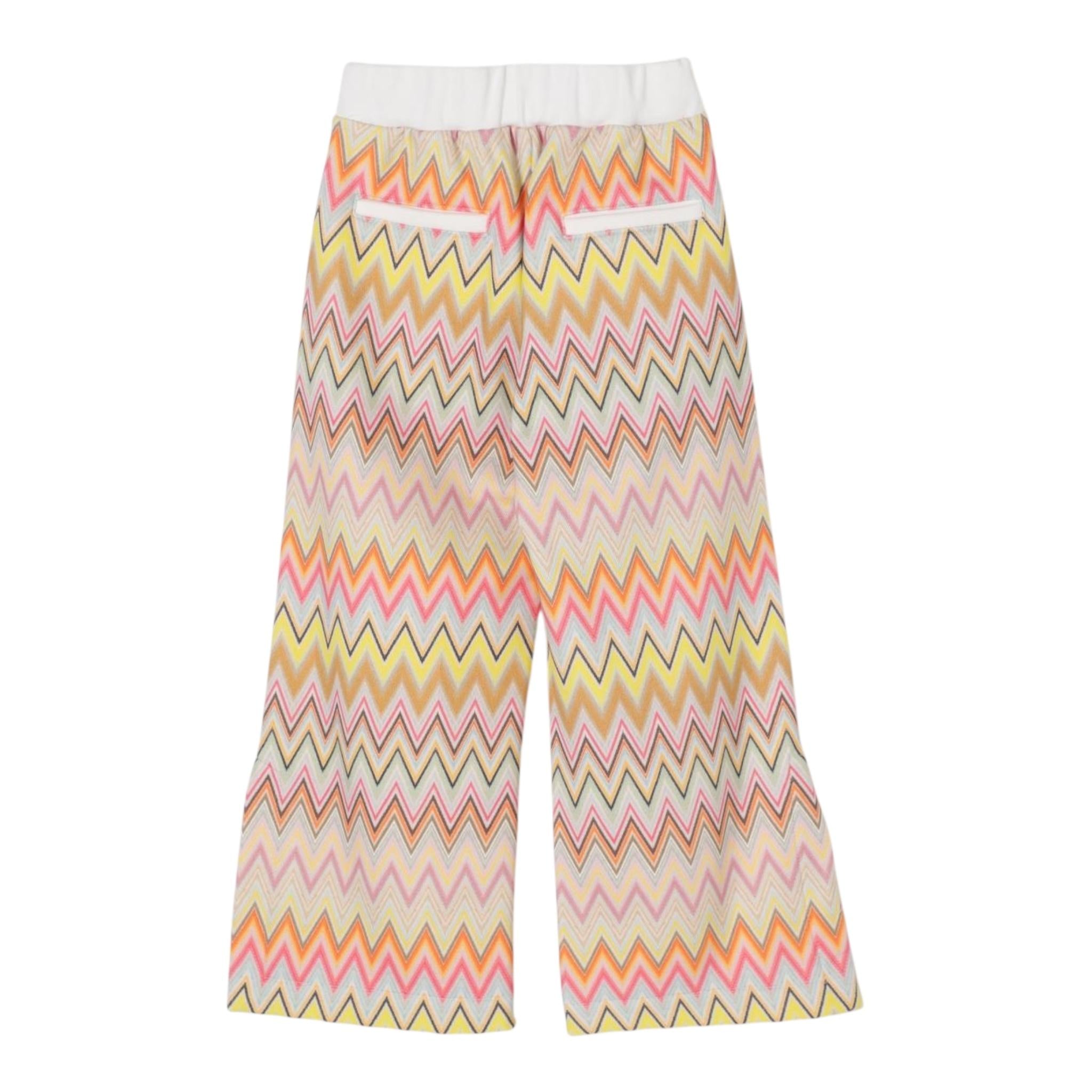 MISSONI pantalone tuta stampa fantasia modello palazz Panna per Bambina MV6A70 PANNA MISSONI 