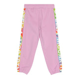 Stella Mccartney Solid Color Tracksuit Pants With Logo Profiles Pink For Girls