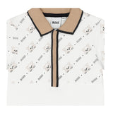 Boss Pagliaccetto Mezza Manica Tinta Unita per Neonato J52206 BIANCO BOSS 