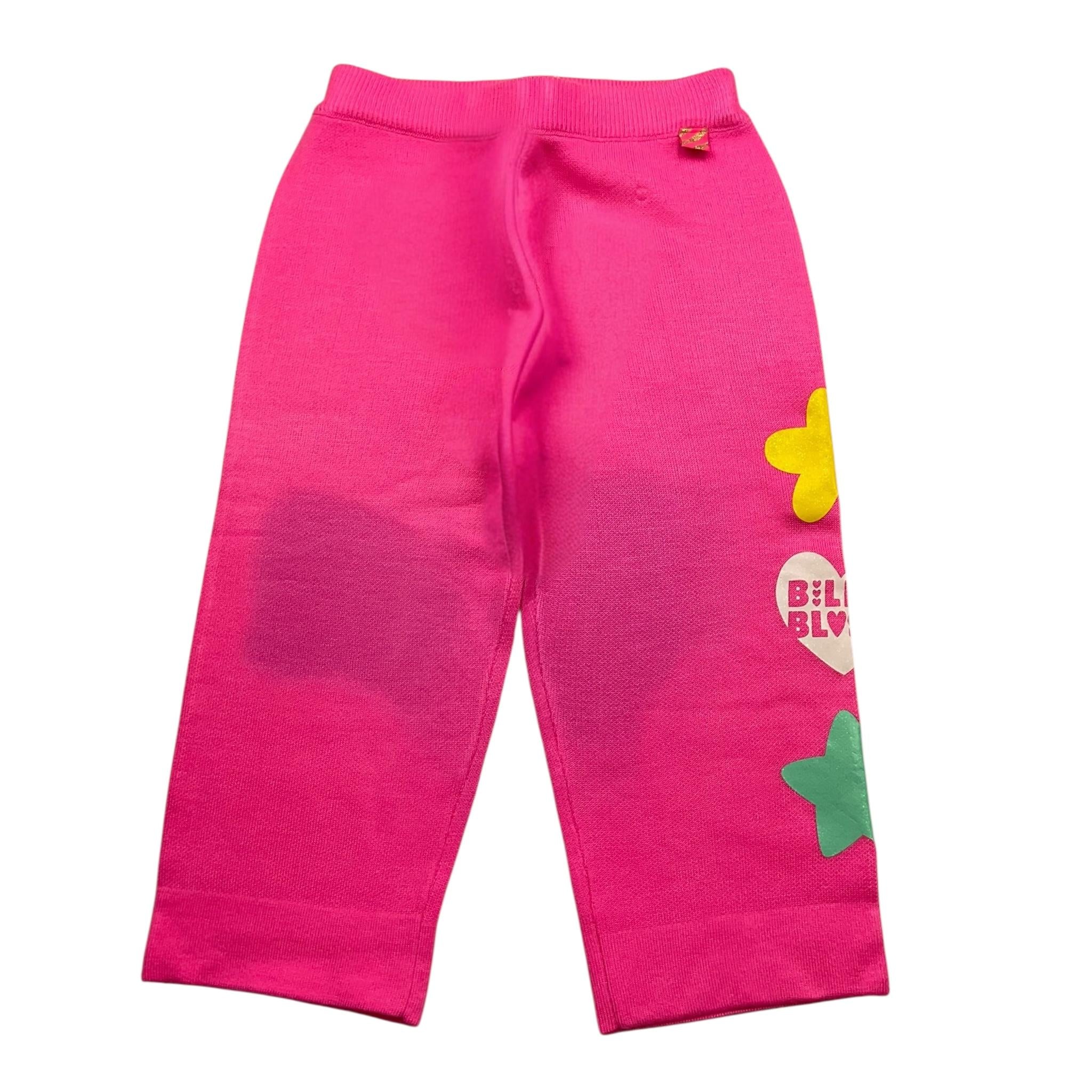 BillIEBLUSH pantalone tinta unita con stampa Rosa fluo per Neonata U20530N ROSA FLUO BillIEBLUSH 