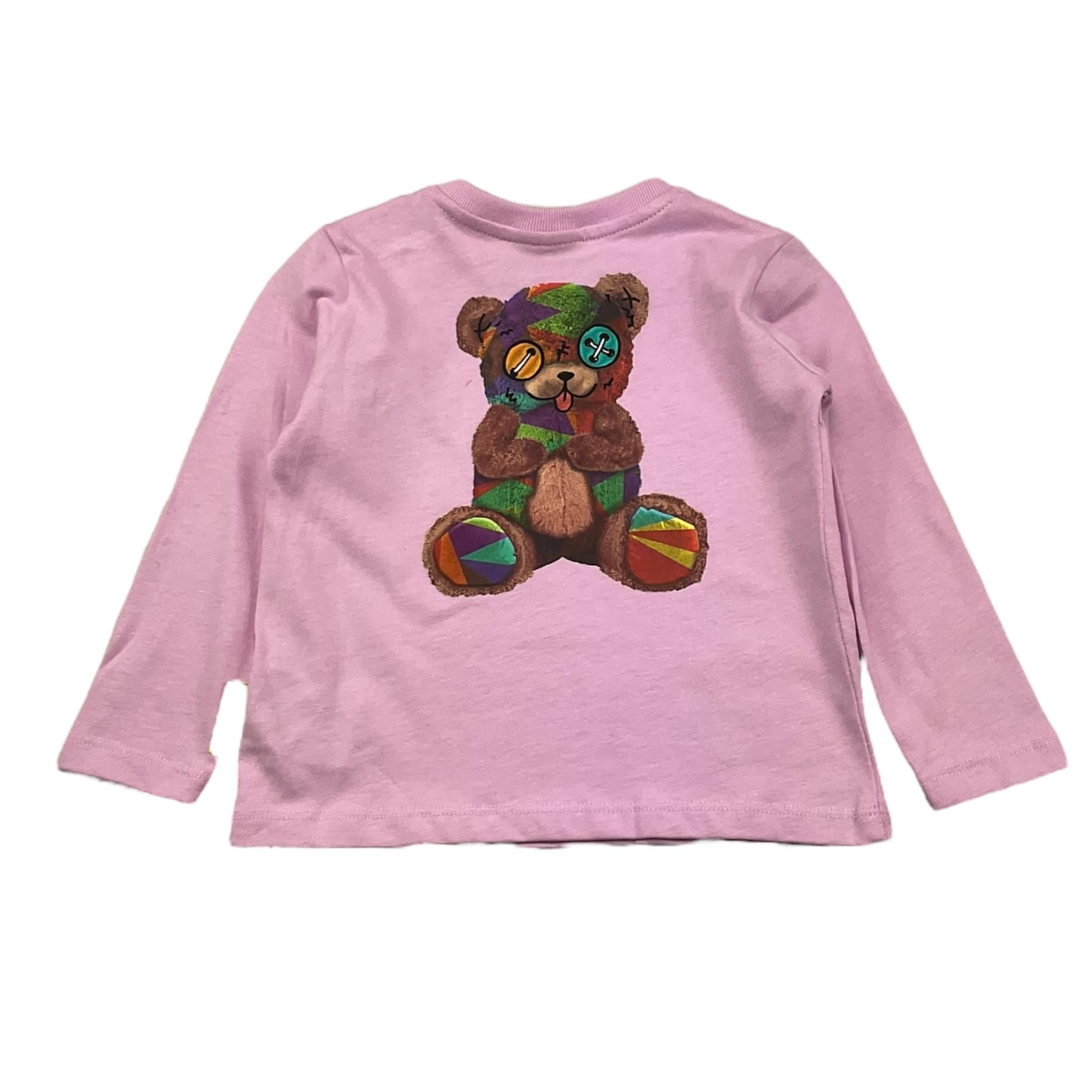 BARROW KIDS shirt girocollo tinta unia con stampa Rosa per Neonata F3BKUNTH132 ROSA BARROW KIDS 