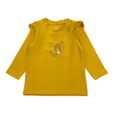 Name.It Shirt Crew Neck Solid Color With Green Print For Girls