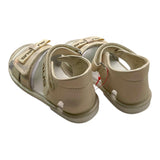 Cesare Paciotti Plain Sandal With Velcro For Girls Powder