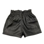 EMC short in ecopelle tinta unit con elastico in vita Nero per Bambina BZ7108 NERO EMC 