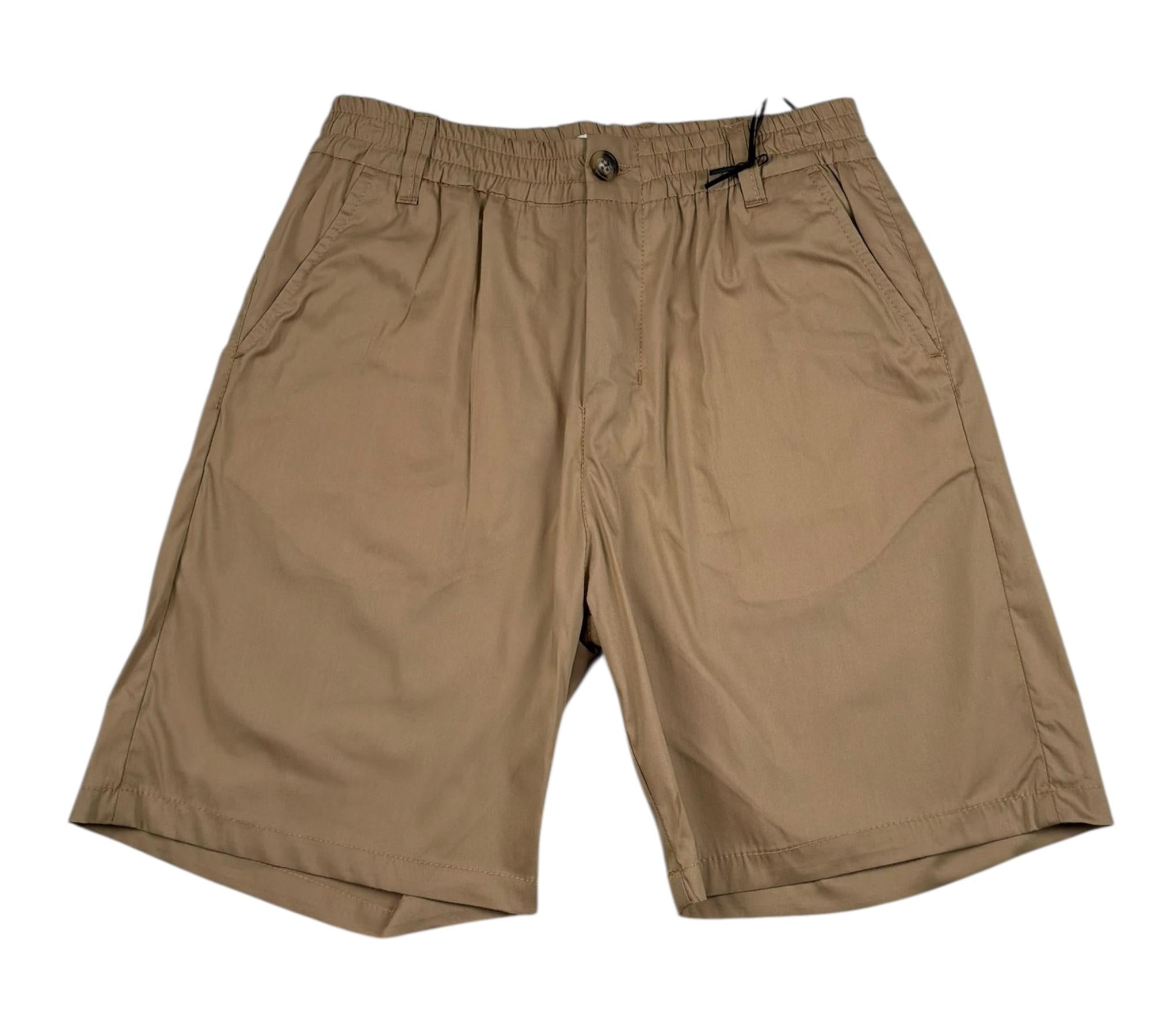 Paolo Pecora Bermuda Tinta Unita con Elastico In Vita per Bambino PP4315 BEIGE PAOLO PECORA 