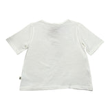 Petit Indi T-Shirt Tinta Unita con Bottone per Bambina SS24BK8308 BIANCO PETIT INDI 