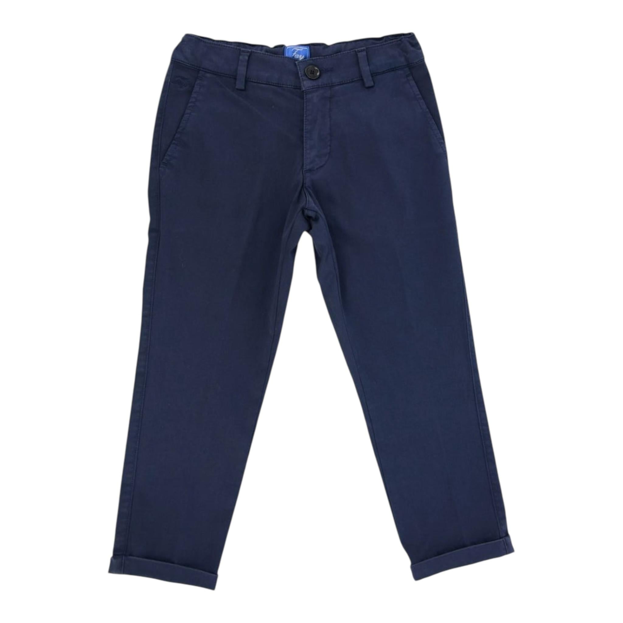 Fay Pantalone Tinta Unita con Tasche Americane per Bambino 5Q6131 BLU FAY 