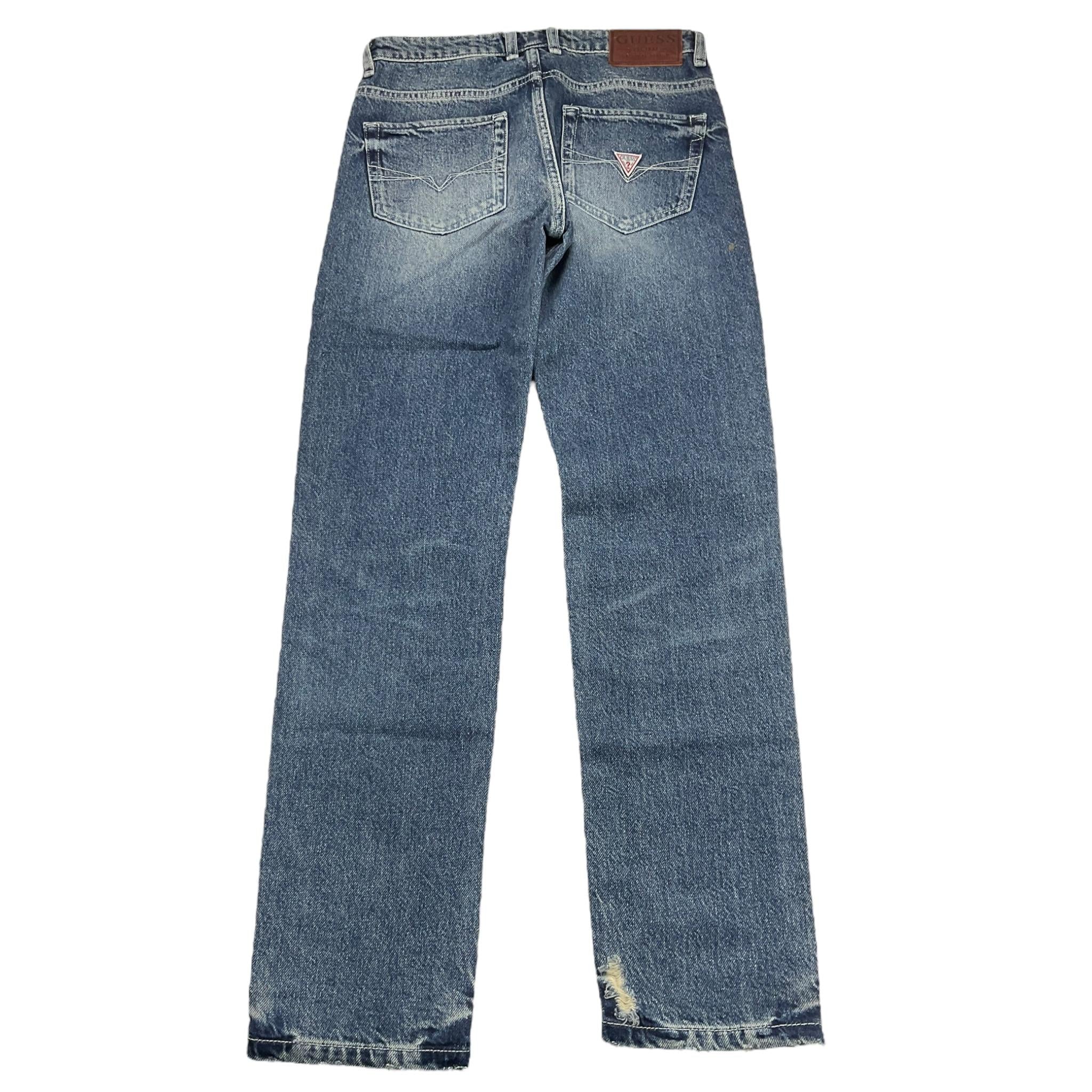 GUESS jeans tinta unita 5 tasche Blu per Bambino L1YA12D3ZJ7 BLU GUESS 