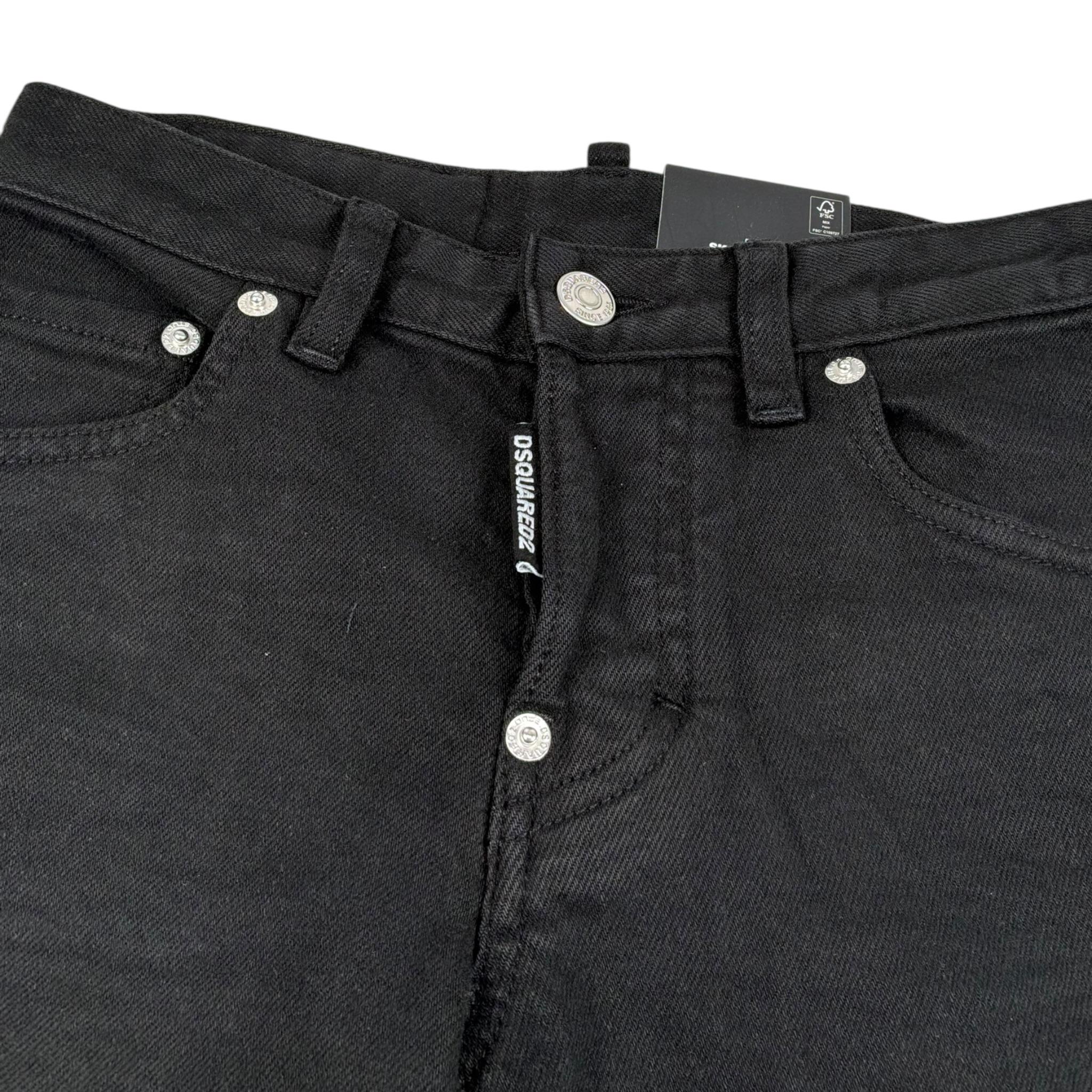 Dsquared2 Jeans Tinta Unita con 5 Tasche per Bambino DQ2060 NERO DSQUARED2 