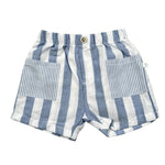 Laranjinha Bermuda Bicolore con Fantasia A Righe per Neonato 92908V5834R59 BIANCO LARANJINHA 