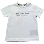Trussardi T-Shirt Girocollo Tinta Unita con Stampe per Neonato TIP26035TS BIANCO TRUSSARDI 