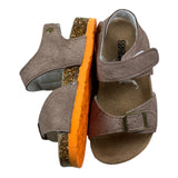 Colors Of California Solid Color Sandals With Contrast Sole Beige For Kids