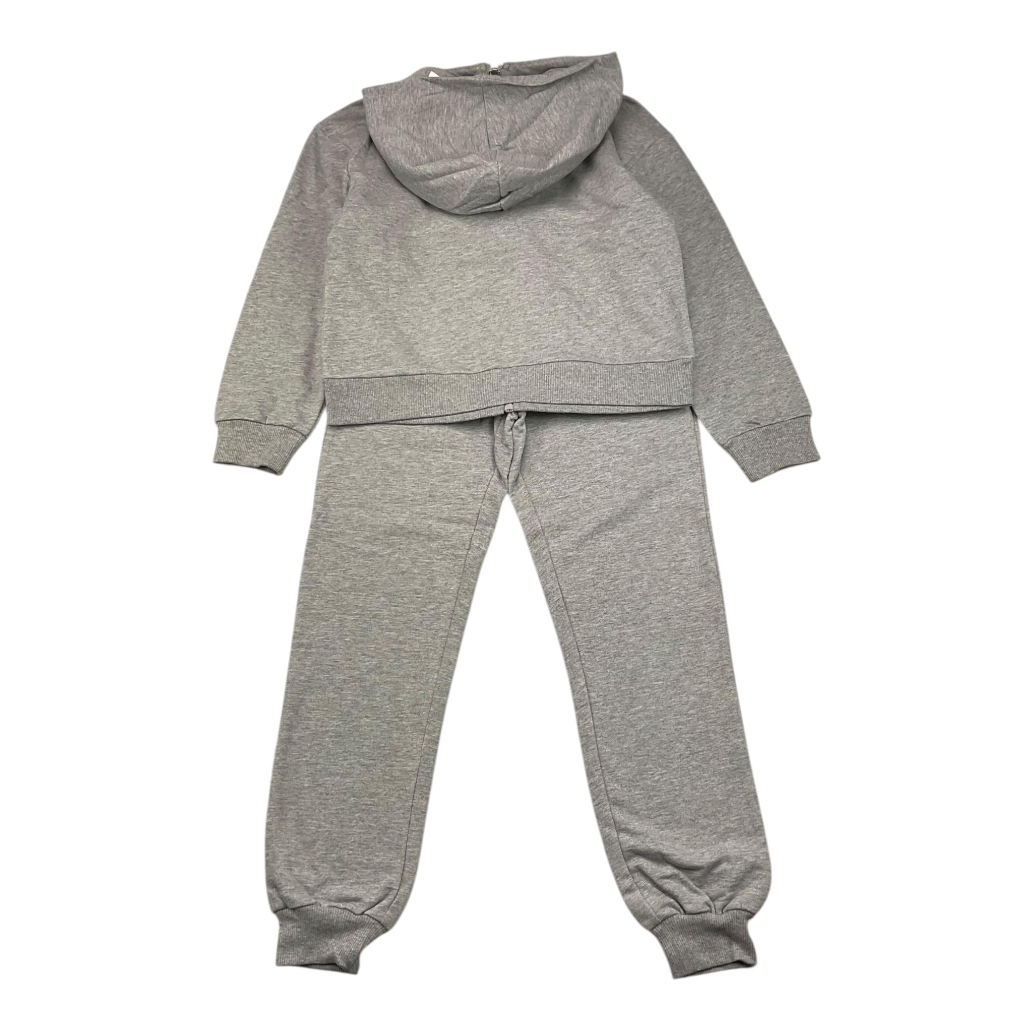 MOSCHINO completo 2pz tinta unita felpa-pantalone Grigio per Bambino HMK03X GRIGIO MOSCHINO 