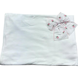 Le Bebe Coperta Tinta Unita con Fiocco per Neonata BG6219 BIANCO LE BEBE 