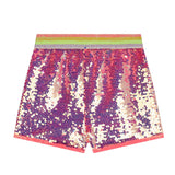 Billieblush Solid Color Shorts With Fuchsia Sequins For Girls