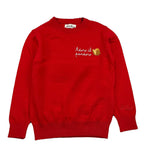 SAINT BARTH maglia  tinta unita con stampa Rosso per Bambino PRC0016 ROSSO SAINT BARTH 