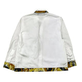 Versace Long Sleeve Shirt With Contrast Trim White For Boys