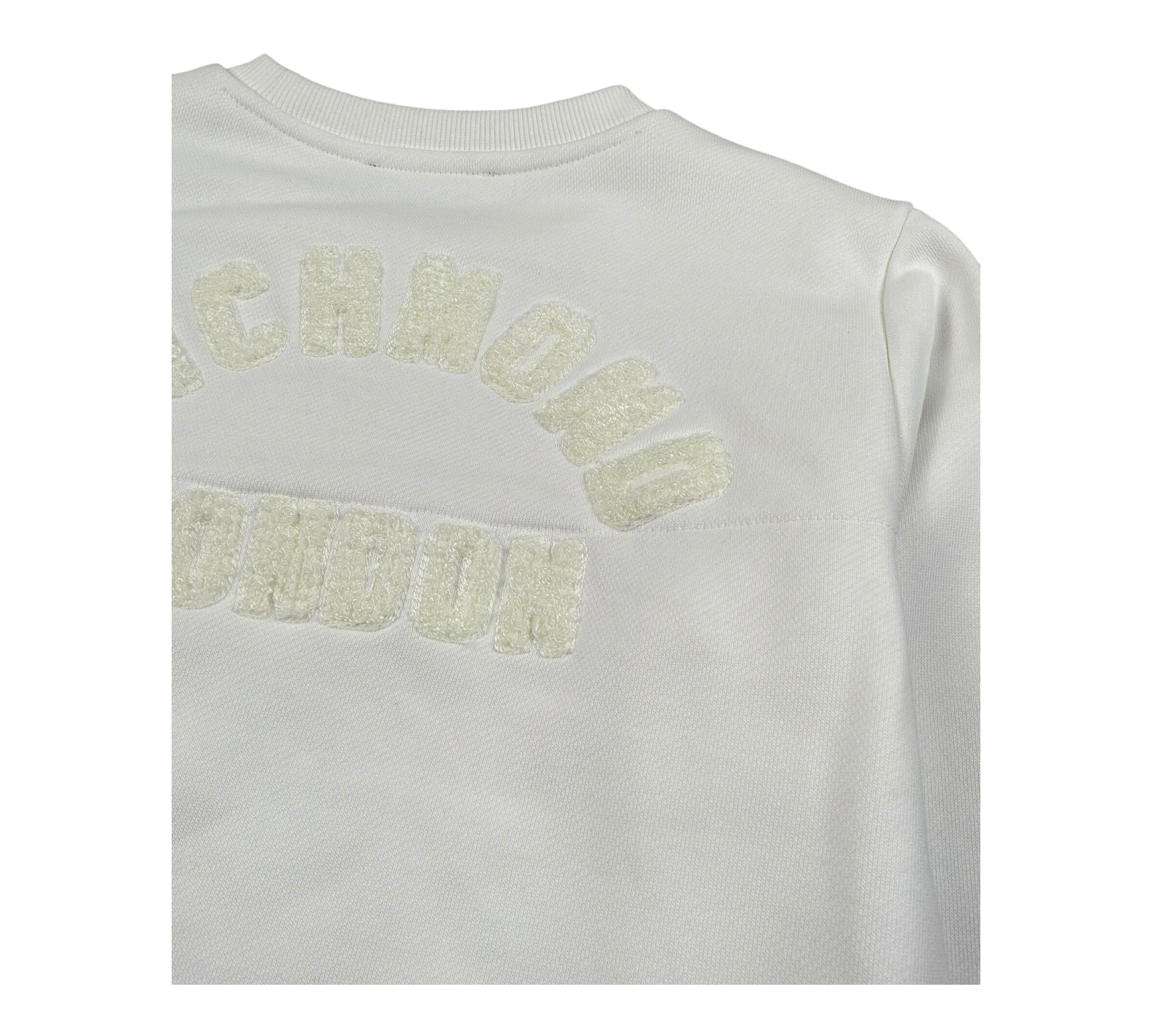 John Richmond Felpa Girocollo Tinta Unita con Logo per Bambino RBP26189FE BIANCO JOHN RICHMOND 