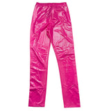 Monnalisa Solid Color Leggings With Logo Profiles Fuchsia For Girls