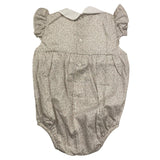 Baby Gi Romper Solid Color Floral Pattern Beige Armhole For Newborn