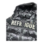 REFRIGUE giubbino tinta unita con cappuccio e stampa logo Nero per Bambino 2831O00019 NERO REFRIGUE 