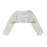 Alice Pi Solid White Baby Girl Shrug