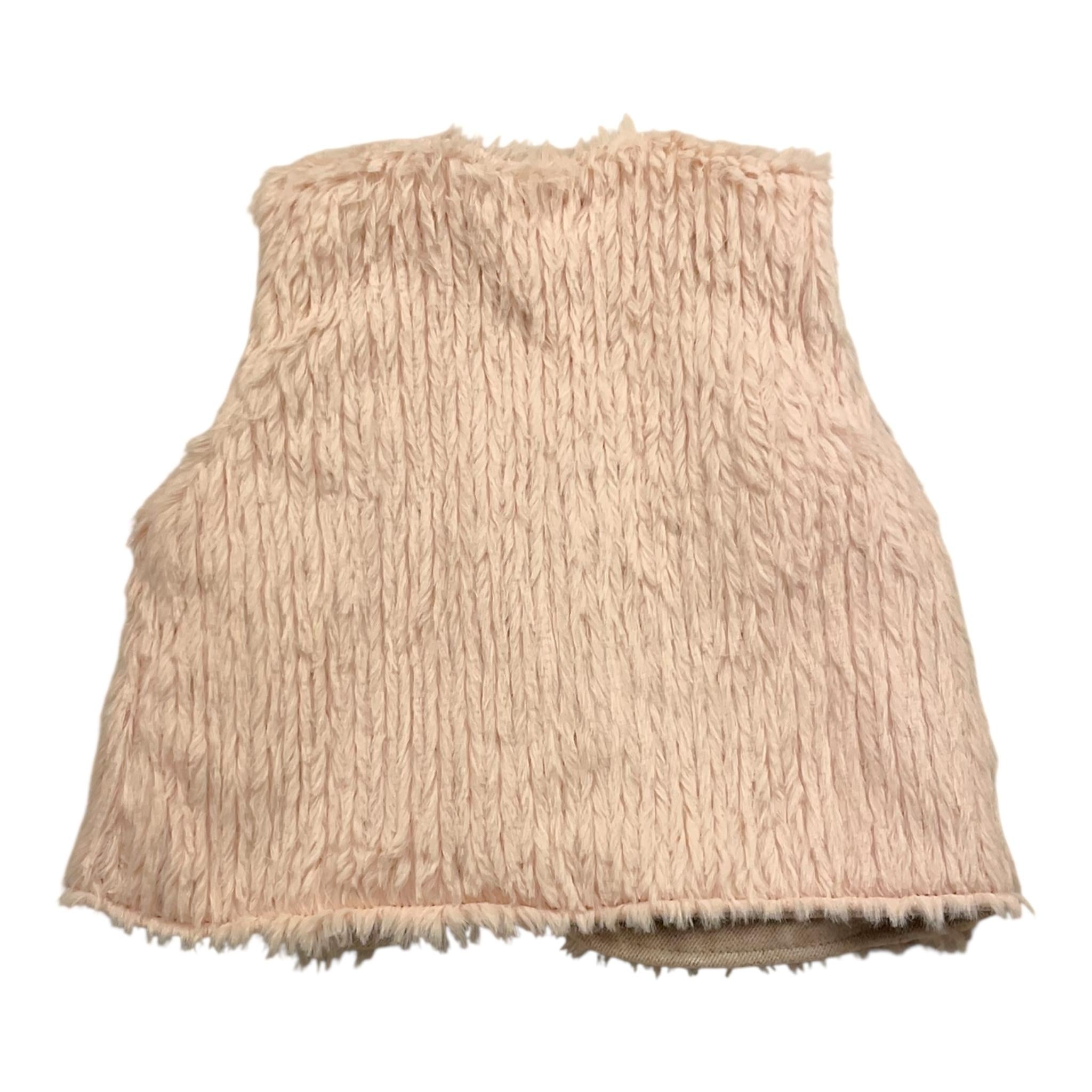 CALAMARO gilet tinta unita in pelliccia Rosa per Neonata 14017 ROSA CALAMARO 