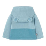BOBOLI cardigan tinta unita con cappuccio e stampa Azzurro per Neonato 109123 AZZURRO BOBOLI 