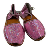 Colors Of California Pink Glitter Solid Color Espadrilles For Girls