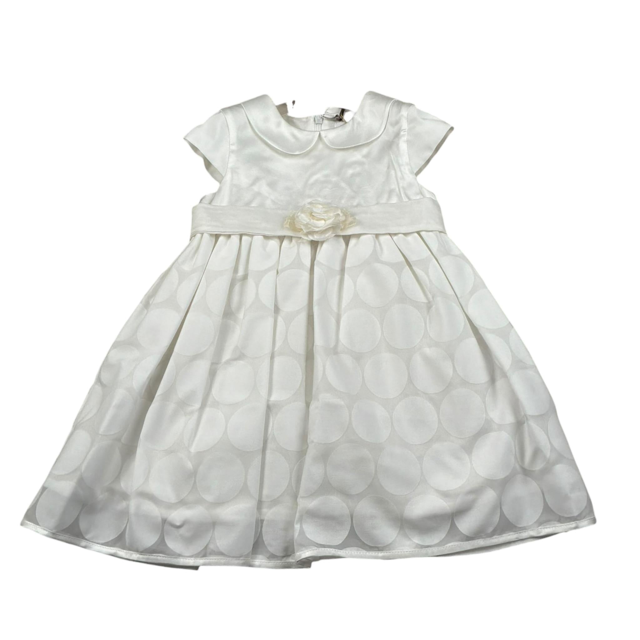 Chicchi Volanti Abito Mezza Manica tinta unita Bianco per Bambina CTW06 BIANCO CHICCHI VOLANTI 