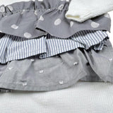 Per Te Tutina Tinta Unita con Balze In Contrasto per Neonata 53110 BIANCO PER TE 