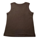 I'M Brian Solid Color Crew Neck Brown Tank Top For Boys