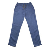 Exclusive Solid Color Pants With Elastic Waist Blue For Boys