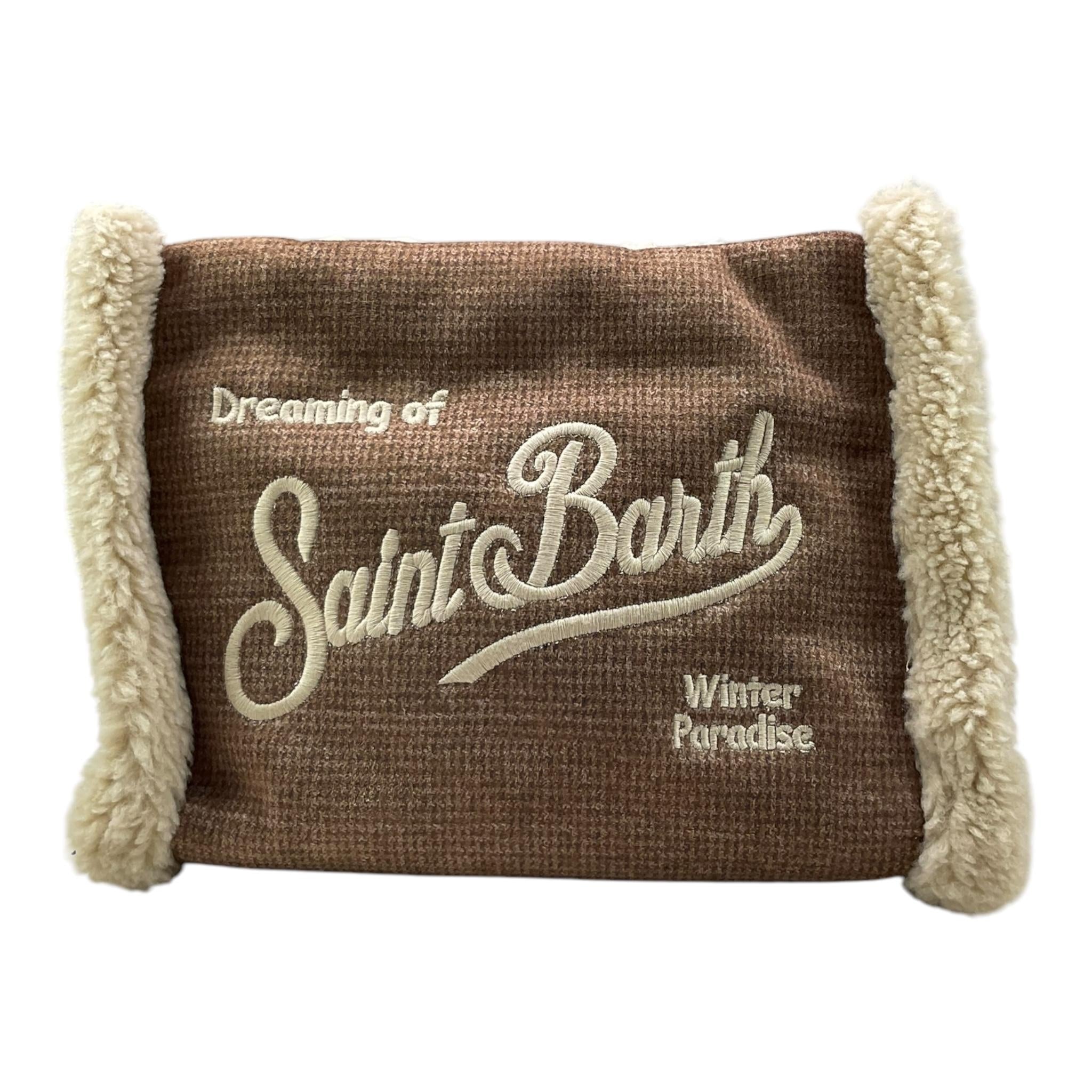 SAINT BARTH borsa tinta unita con frange Marrone per Neonata COLETTESHEARL MARRONE SAINT BARTH 