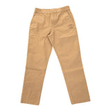 Burberry Solid Color Pants With Elastic Waist Beige For Boys