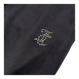 Juicy Couture Black Flare Solid Suede Pants for Girls