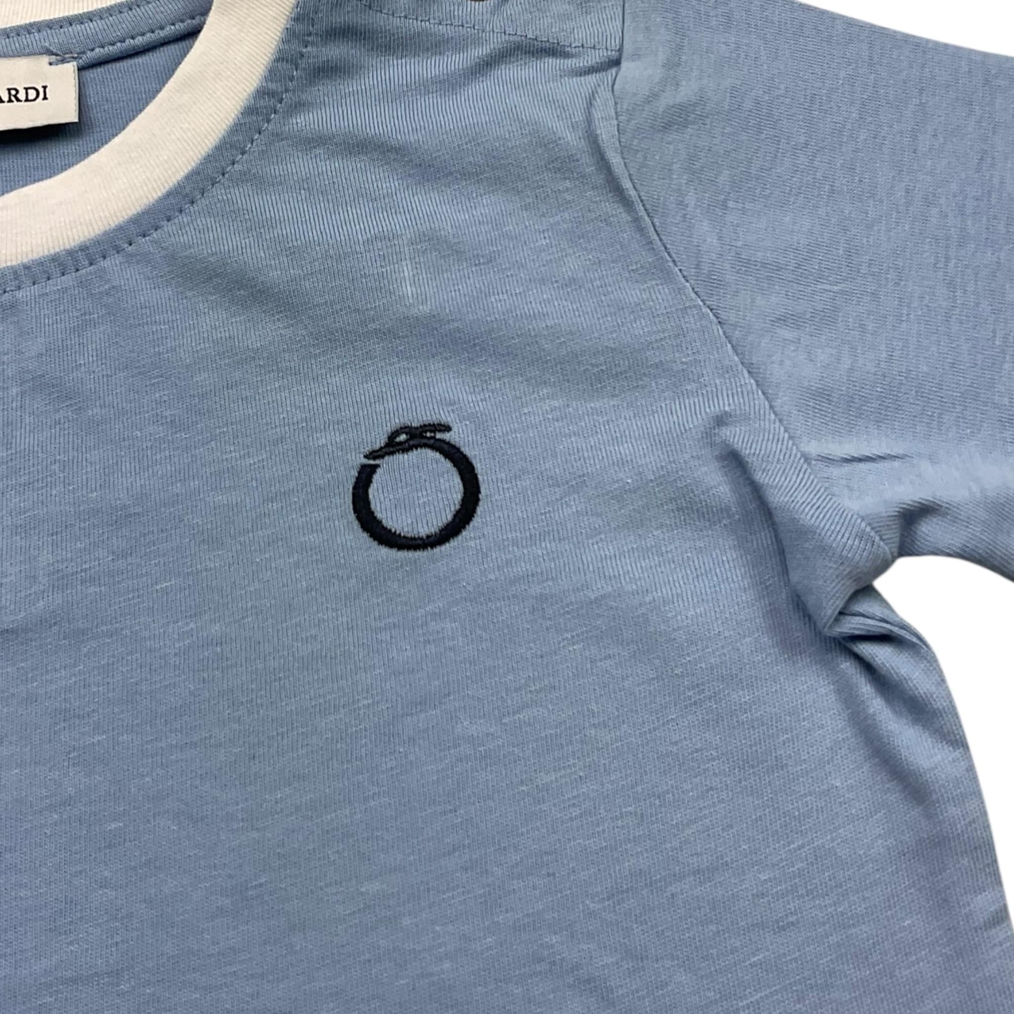 Trussardi T-Shirt Tinta Unita con Stampa per Neonato TIP25045TS AZZURRO TRUSSARDI 