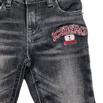 ICEBERG jeans tinta unita con girovita regolabile Nero per Neonato PTICE5308B NERO ICEBERG 