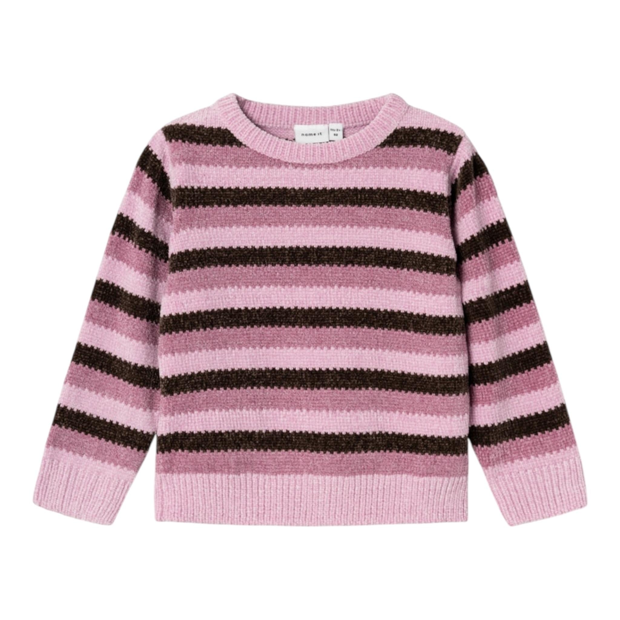 NAME IT maglia tinta unita con fantasia a righe Rosa per Bambina 13233162 ROSA NAME IT 