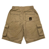 Refrigiwear Solid Color Bermuda Shorts With Elastic Waist Beige For Boys
