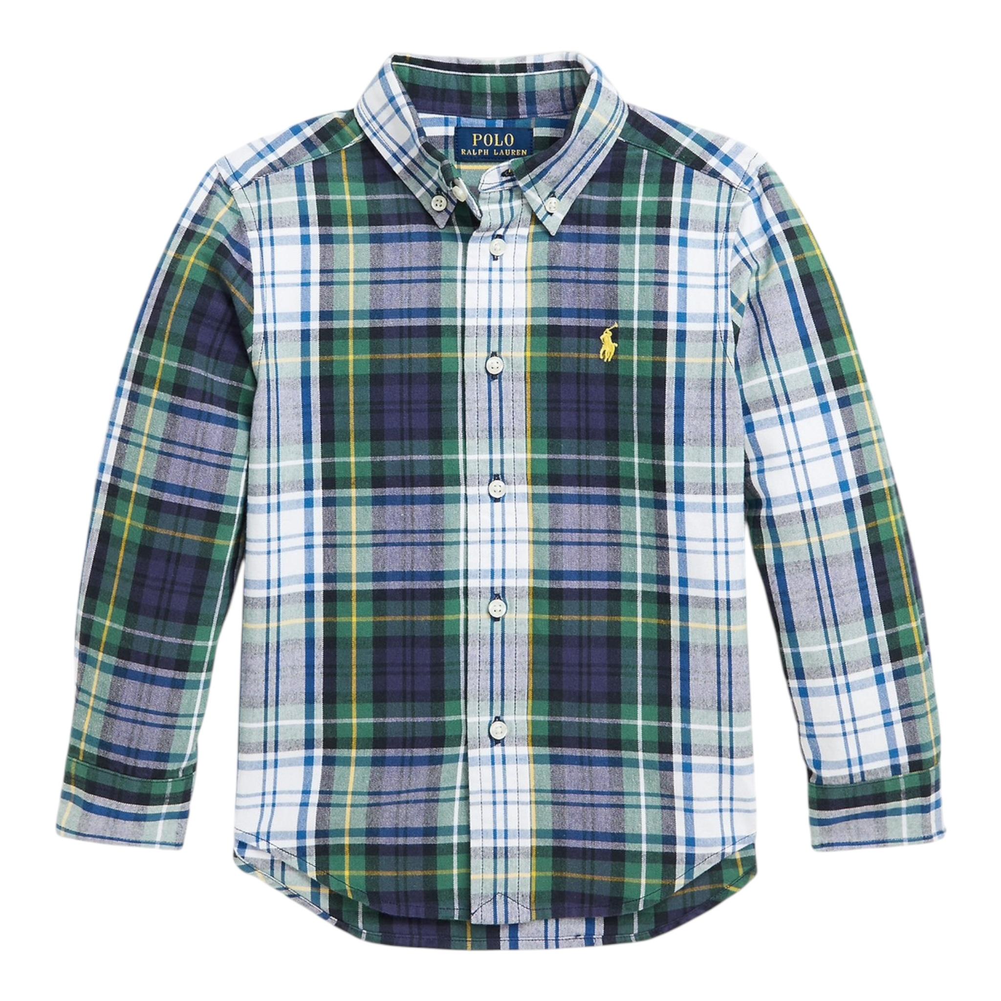 RALPH LAUREN camicia manica lunga stampa fantasia Verde per Neonato 322952201002N VERDE RALPH LAUREN 