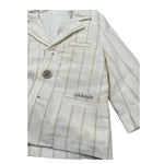 Mini Banda Giacca Tinta Unita Fantasia A Righe per Neonato 38686 PANNA MINI BANDA 