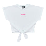 Disclaimer T-Shirt Girocollo Tinta Unita con Logo per Bambina 25EDK58513 BIANCO DISCLAIMER 