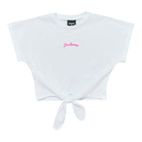 Disclaimer T-Shirt Girocollo Tinta Unita con Logo per Bambina 25EDK58513 BIANCO DISCLAIMER 