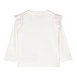 MOSCHINO shirt girocollo tinta unita con stampa in contrasto Panna per Neonata MDO00RX PANNA MOSCHINO 