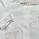 Lalalu' Tutina tinta unita con Stampa Bianco per Neonata TJL0016P BIANCO LALALU' 
