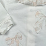 Lalalu' Tutina tinta unita con Stampa Bianco per Neonata TJL0016P BIANCO LALALU' 