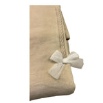 LE BEBE' coperta in ciniglia tinta unita con fiocco Beige per Neonata LBG5950 BEIGE LE BEBE' 