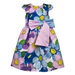 Meilisa Bai Abito Cerimonia Giromanica Stampa Fantasia Fiori per Bambina FL6283 BLU MEILISA BAI 