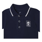 Timberland Polo Mezza Manica Tinta Unita con Logo per Neonato T05K52 BLU TIMBERLAND 